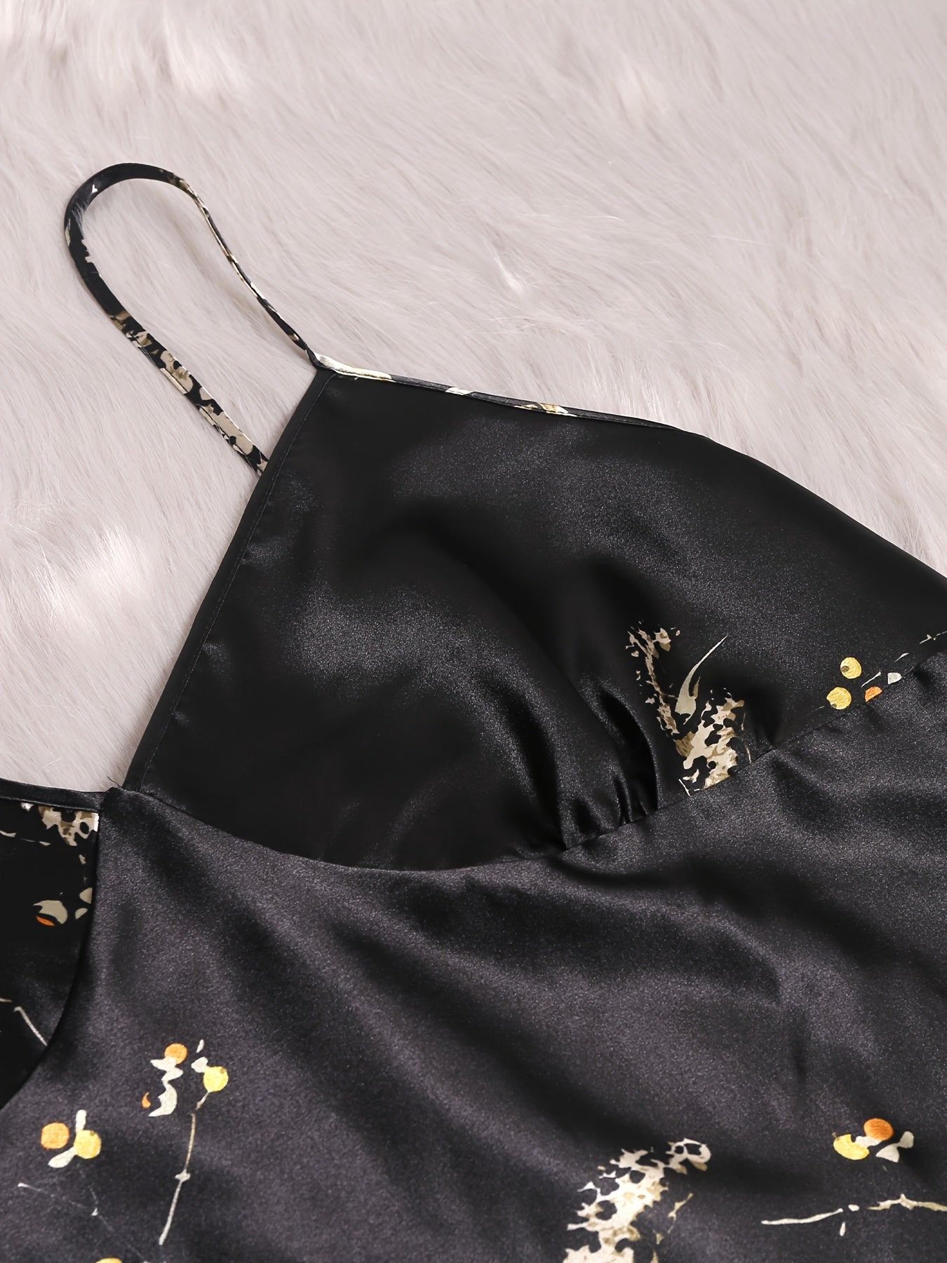 Plus-Size Women's Printed Loungewear Set with Camisole Dress Shorts Pants and Robe for Fall Winter