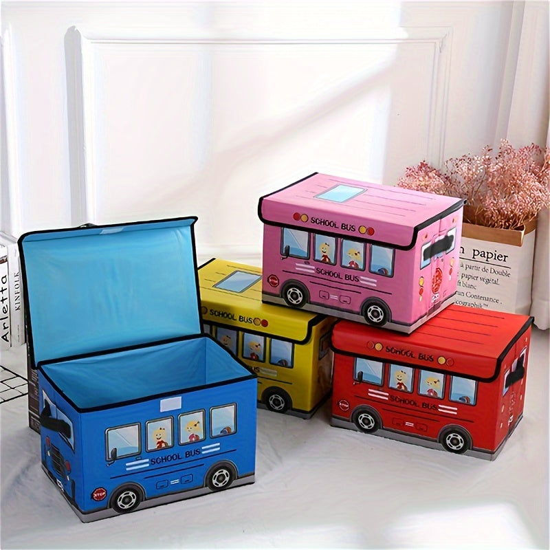 Cartoon Car Storage Box Foldable Waterproof Moisture-Proof for Office Dorm Home Organization