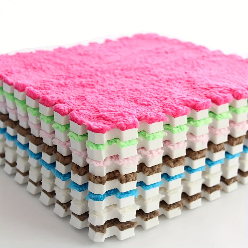 Interlocking Foam Floor Mat Set 5-30 Pieces Anti-Slip Plush Carpet Seat Rug