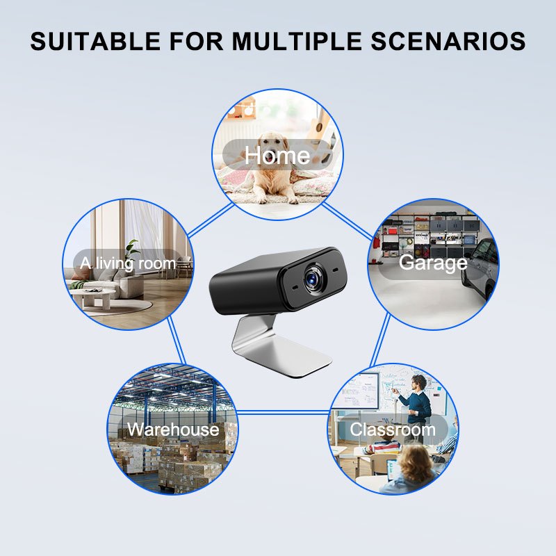 Мини WiFi внутренняя камера видеонаблюдения с ночным видением, обнаружением движения, совместимостью со смартфоном, питание от USB