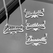 Personalized Cuban Name Necklace Handcrafted Nameplate Jewelry for Men and Dad