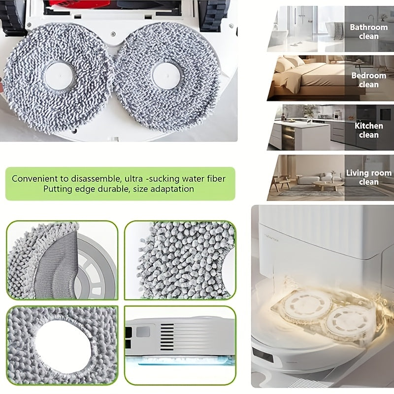 Robotic tozalash qurilmalari uchun 25 ta bo'lakli vakuum tozalash aksessuarlar to'plami, cho'tkalar, filtrlashlar, mop mato.