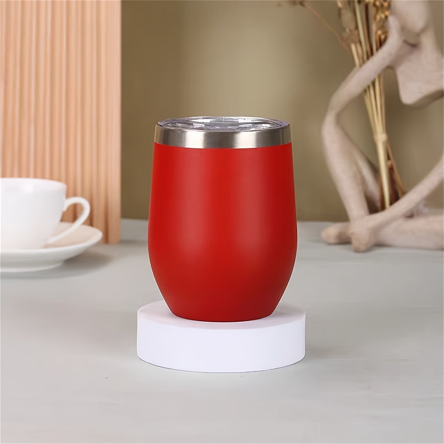 12oz Double Wall Vacuum Insulated Stainless Steel Coffee Mug with Push Lid Recyclable