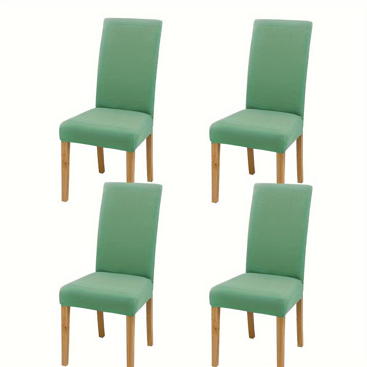 4/6pcs Water-Resistant Polyester Spandex Chair Covers with Elastic Band for Living Room