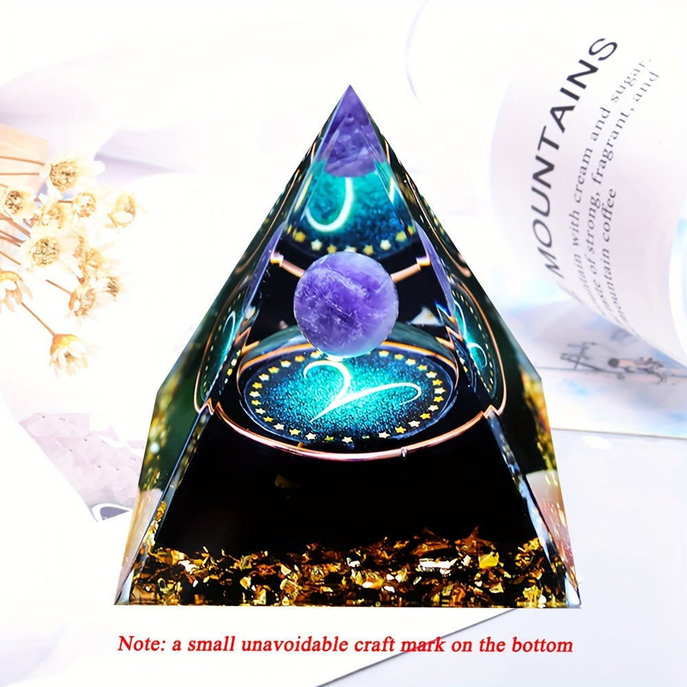 Ручная работа. Пирамида энергии оргон с двенадцатью созвездиями для позитивных вибраций