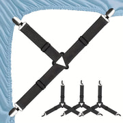 Adjustable Bed Sheet Straps for Secure Fitted Sheets, 4 Pieces