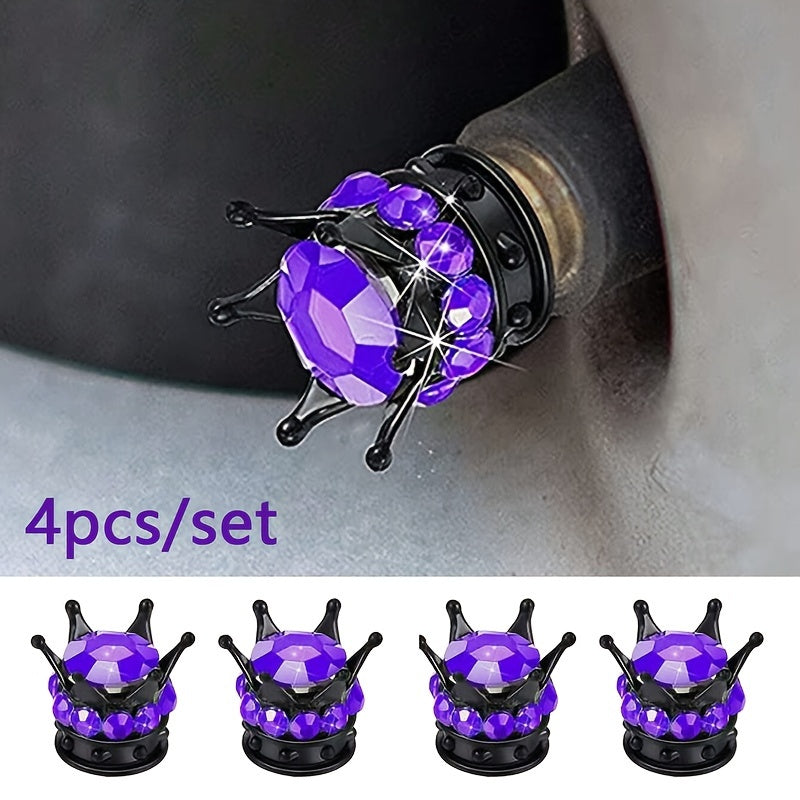 4 Pack Tire Valve Caps Durable Plastic Dust Covers for Cars and Motorcycles