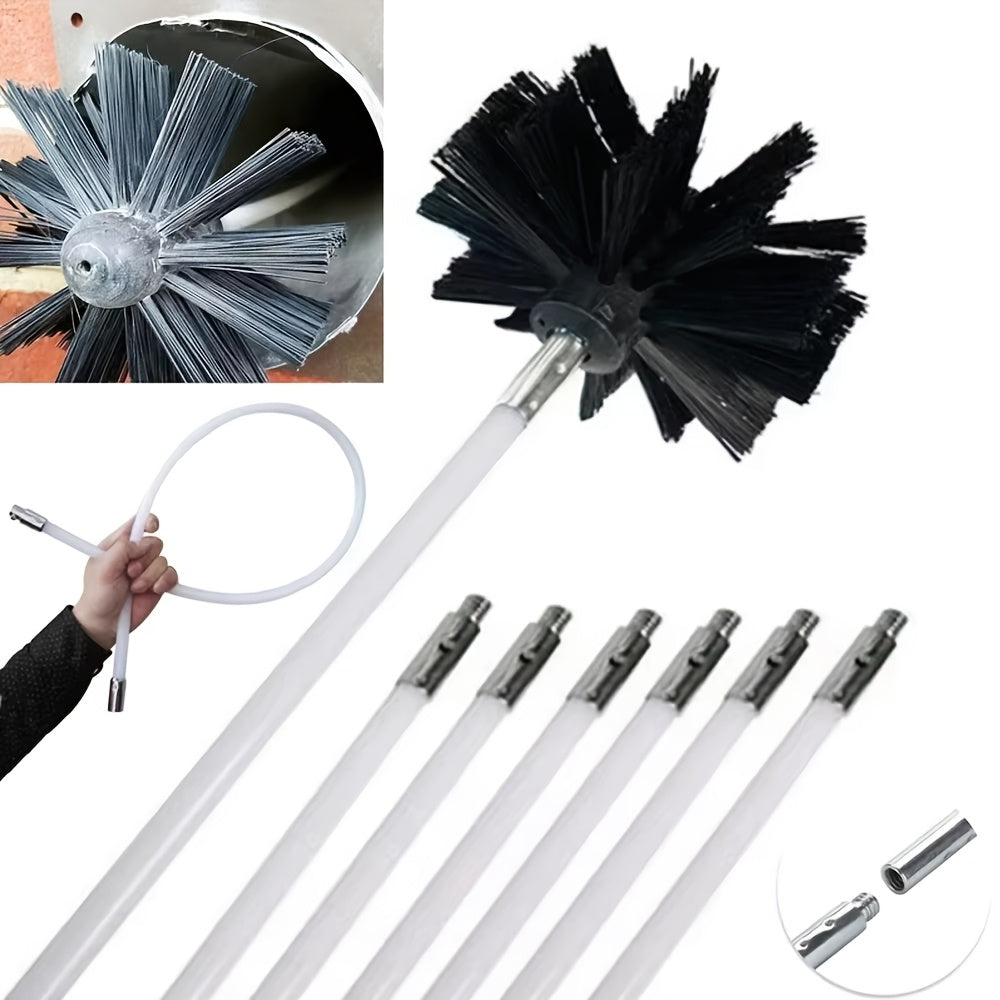 Multi-Functional Cleaning Brush Set for Chimneys and Vents Durable Reusable Tool