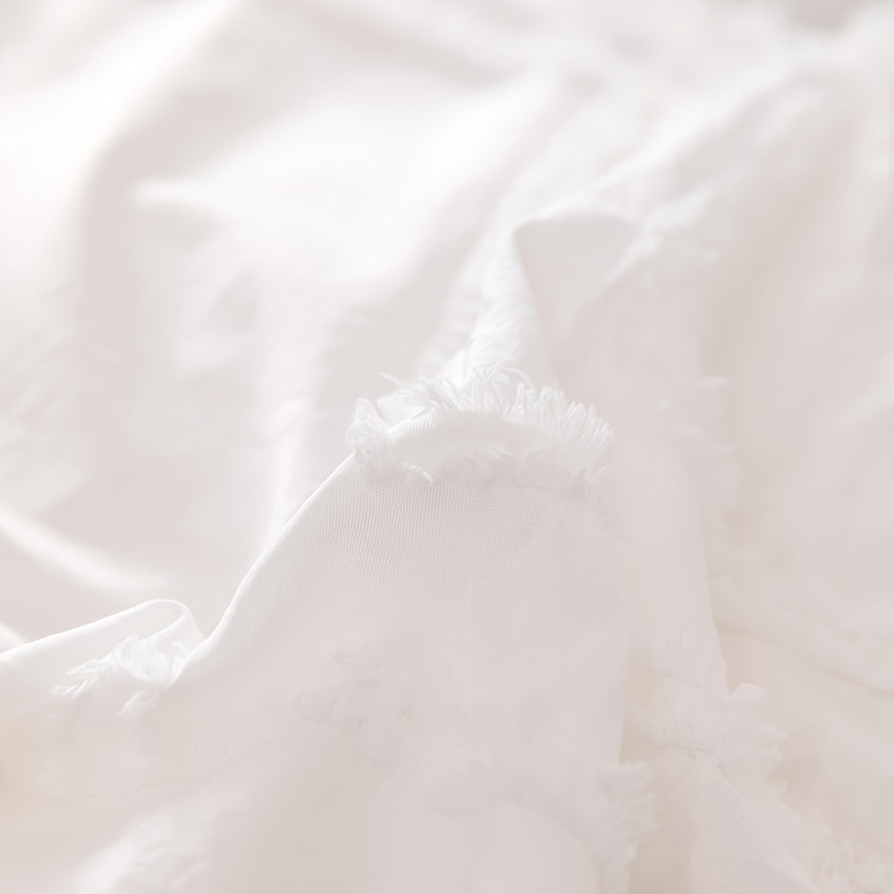 Conjunto de funda nórdica texturizada geométrica boho con cierre de cremallera y fundas de almohada