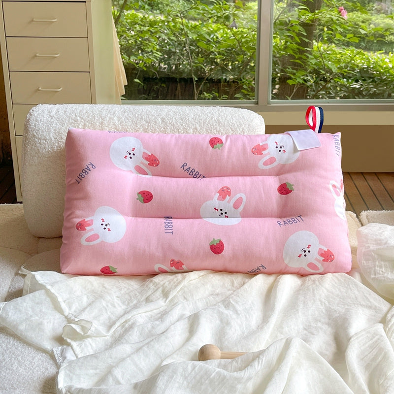 Almohada de poliéster lavable para niños con estampado de animales de dibujos animados para comodidad en todas las estaciones