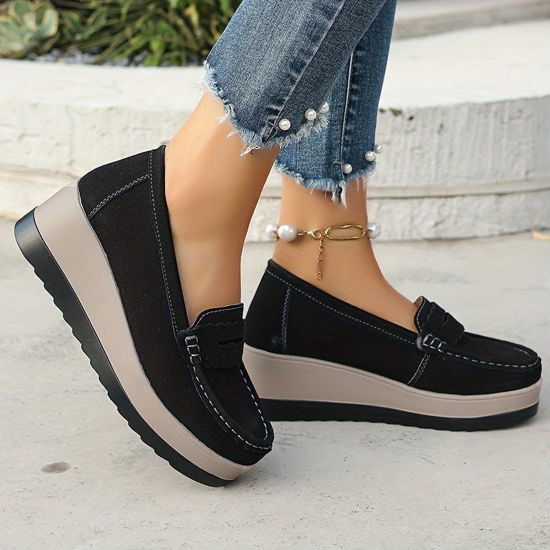 Women's Solid Color Loafers Slip-On Non-Slip Comfort Flats