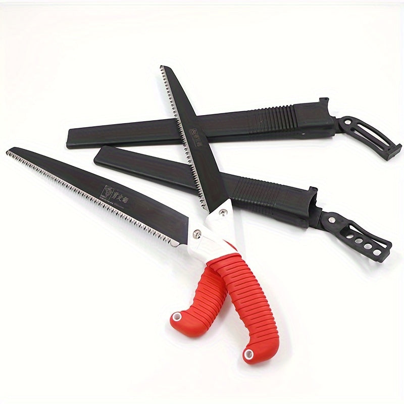 Manual Carbon Steel Hand Saw for Trees and Garden Pruning with Protective Case