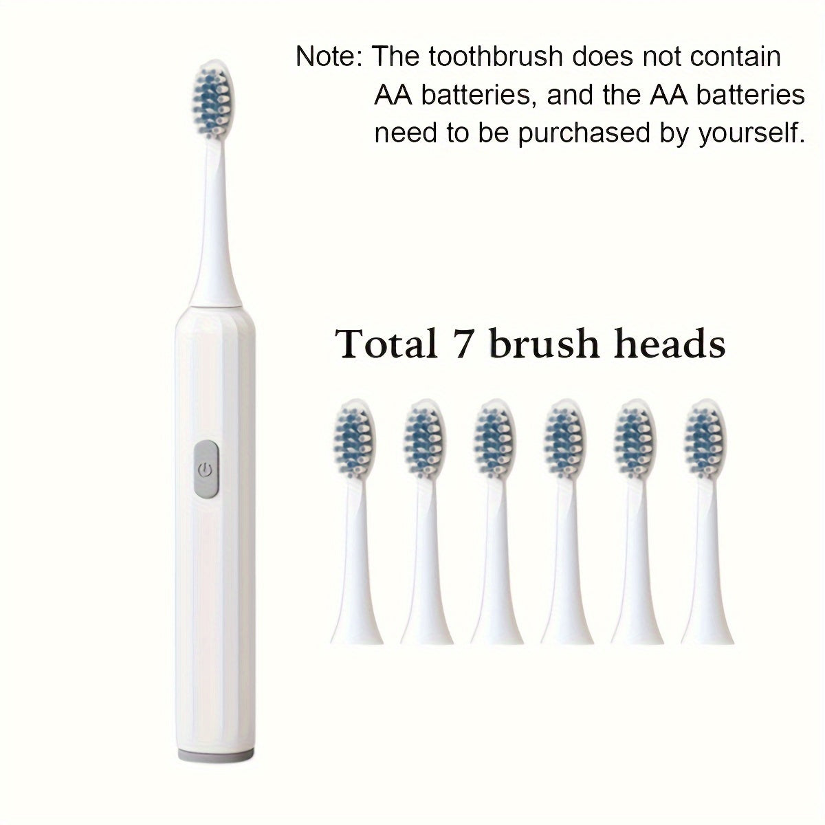 Cepillo de dientes eléctrico para adultos con batería, con 5 cabezales y estuche