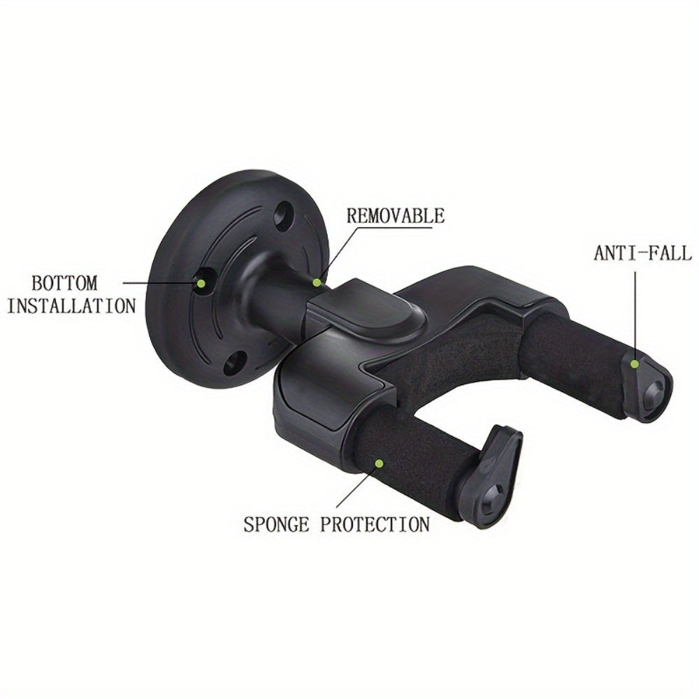 Черный кронштейн-держатель для гитары и скрипки из ABS, настенный, 13 см