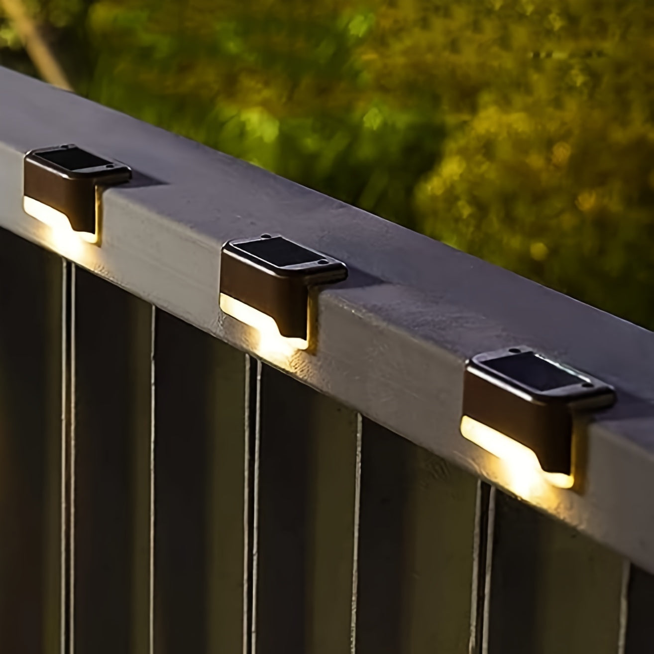 16/12/4pcs Solar LED Step Lights for Outdoor Deck Stair Pathway Waterproof IPX-4