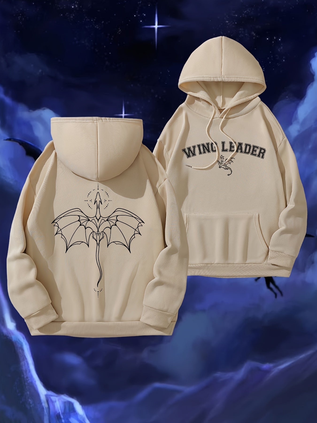 Beige Hoodie with Glass Throne Graphic for Book Lovers Casual Drawstring Sweatshirt