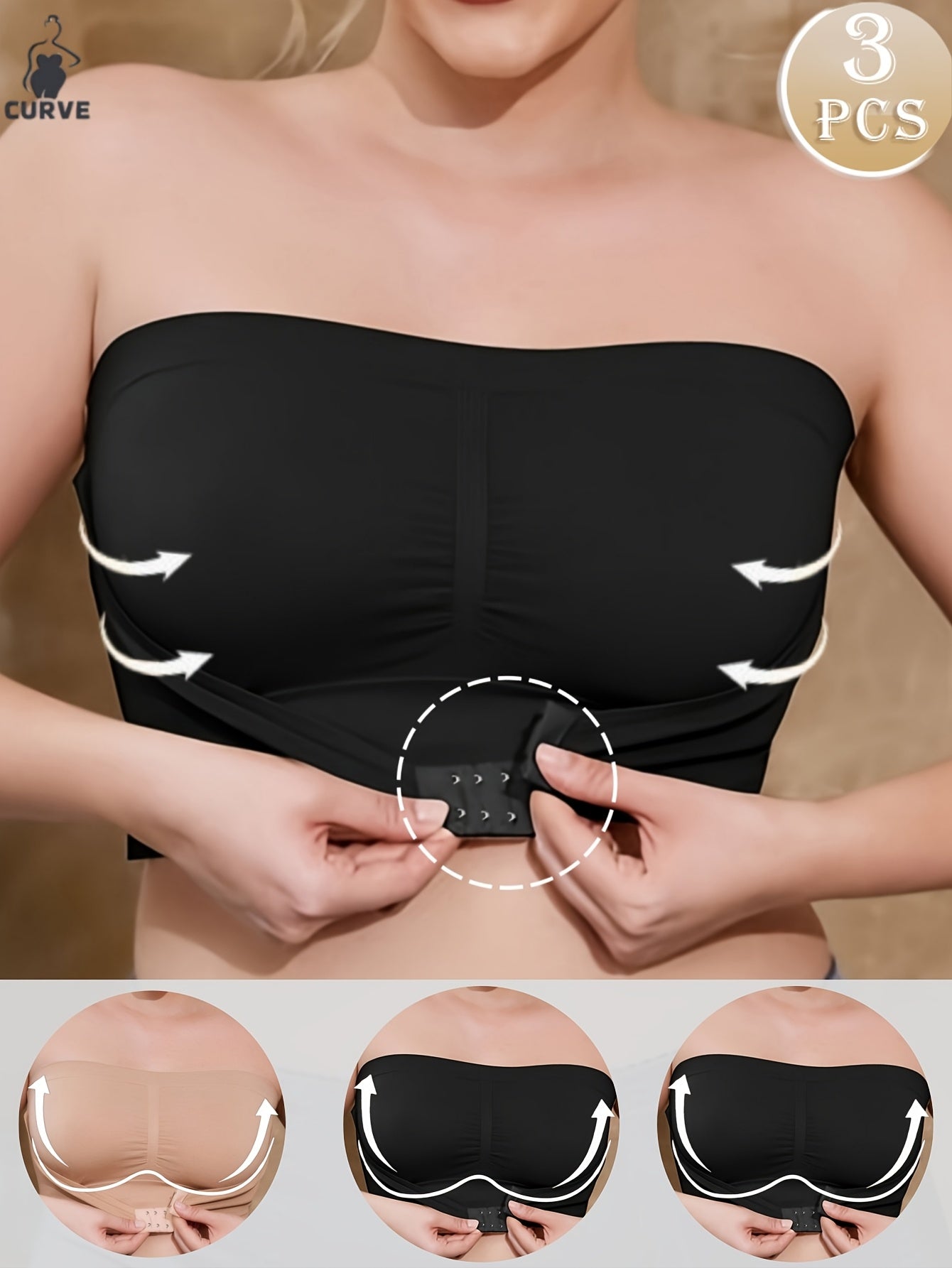 Women Seamless Breathable Wireless Sports Bras Set Black White Light Purple