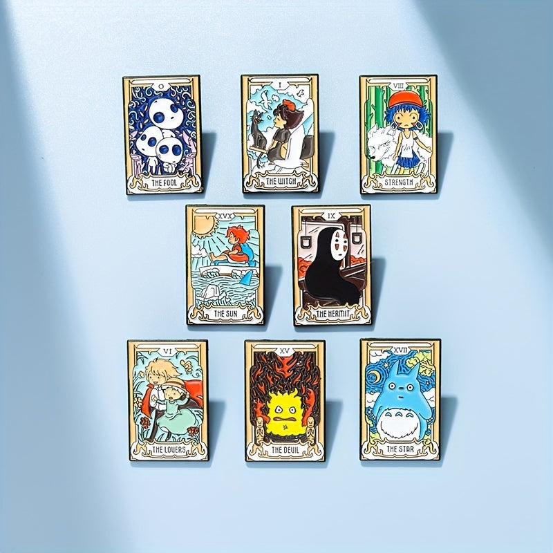 Movie-Themed Brooches Set of 8 or 14 Cartoon Character Decorations for Backpacks Clothing