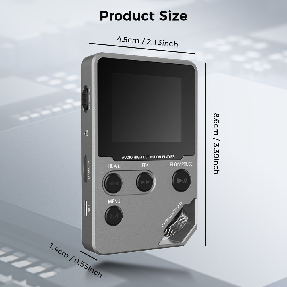 72GB High-Fidelity Lossless Music Player Wireless Zinc Alloy Compact with FM Radio Voice Recorder