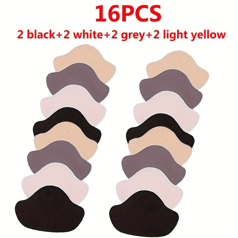 Unisex Fabric Shoe Heel Repair Patches Multi-Color 16 Pack