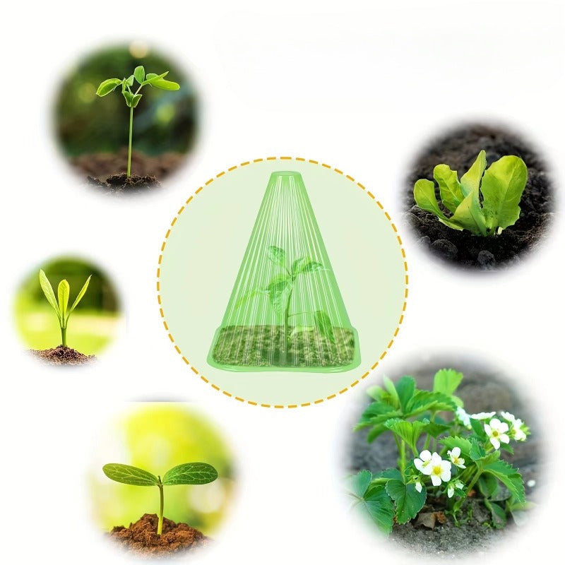 Large Reusable Plastic Plant Cloches 15/25 Pieces Protects from Birds Frost Snails
