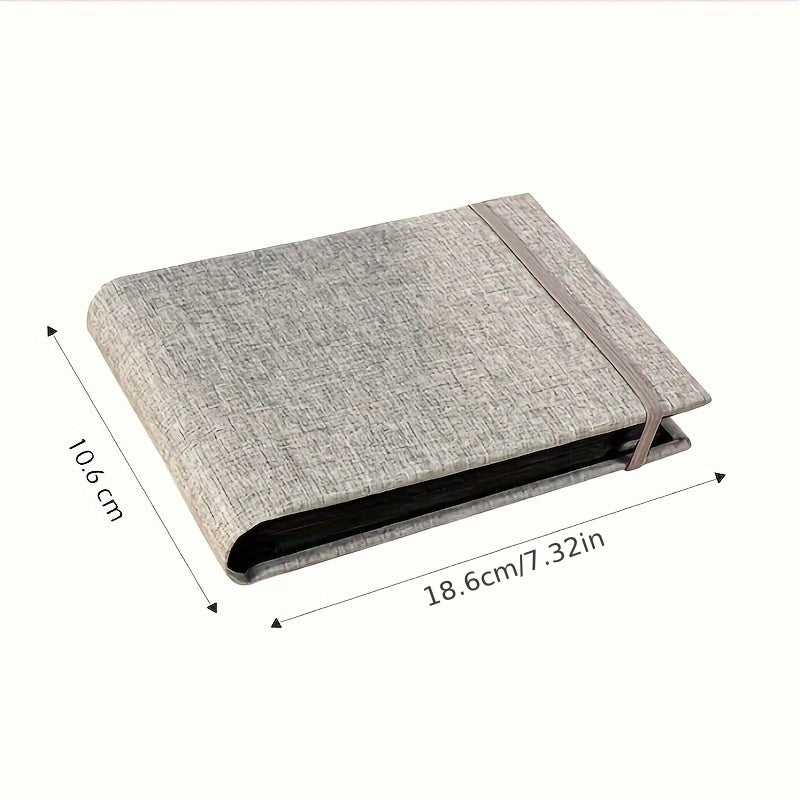 Креативный фотоальбом на 100 карманов, размером 15,24 см, завязанный веревкой. Идеально подходит для семьи, пар и студийных сувениров, а также станет отличным подарком на осенний фестиваль, День благодарения и праздничный сезон.