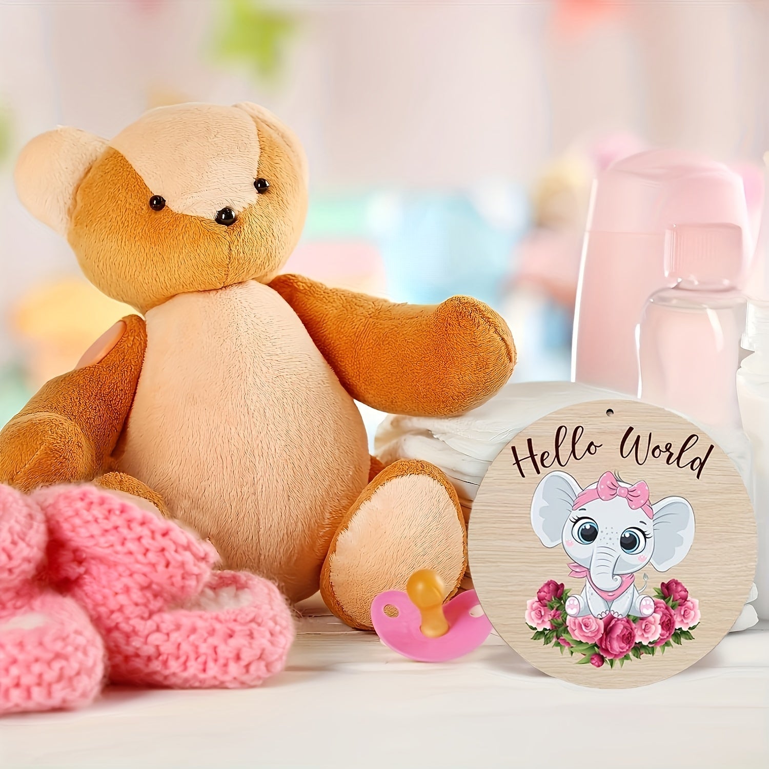 Personalized Wooden Announcement Sign for Kids Hospital Visits Baby Name Reveal Wall Decor