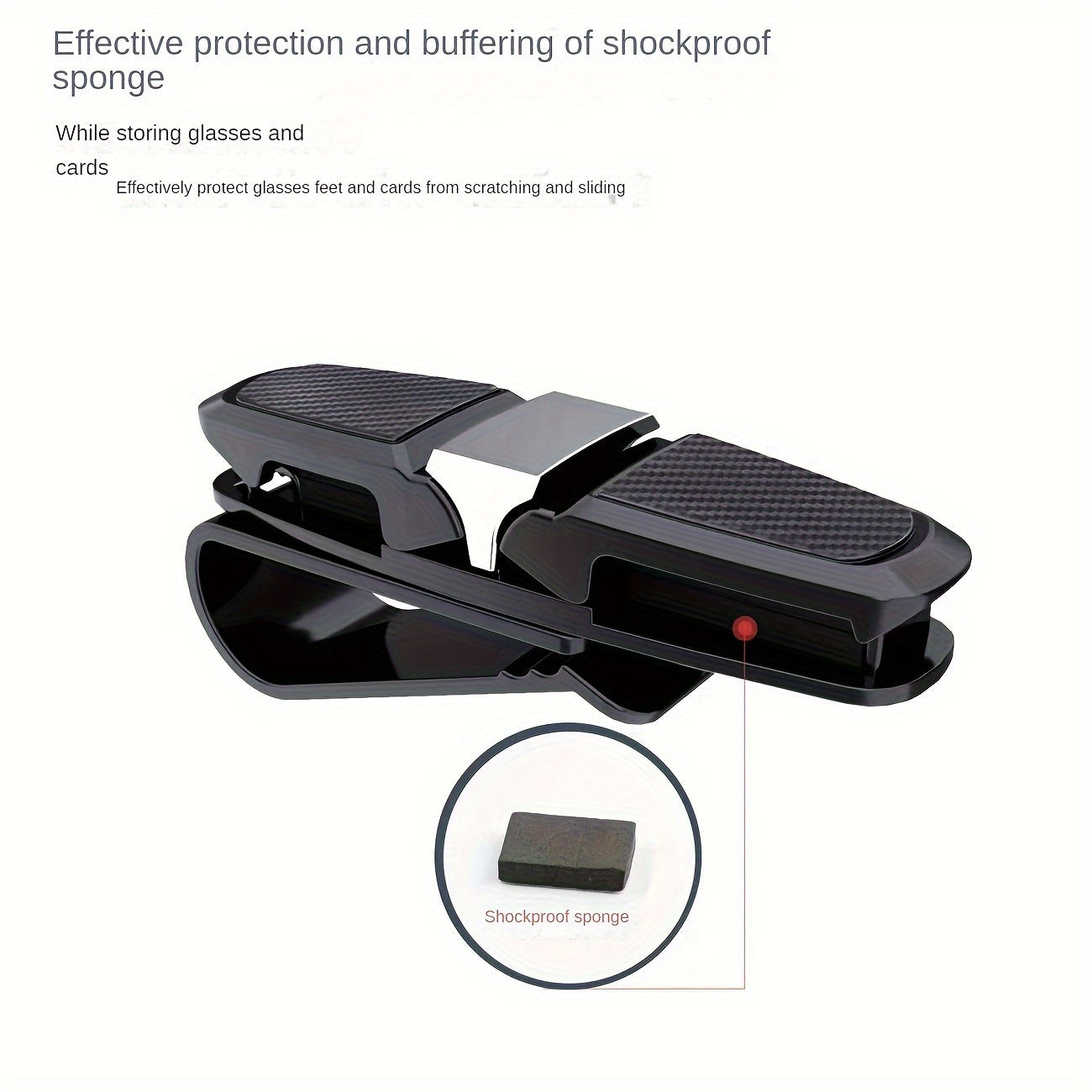 Car Visor Organizer with Sunglasses Holder and Ticket Card Clamp