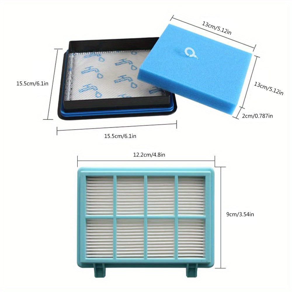 Power Pro Compact changyutgich HEPA filtrlari FC9331/09, FC9332/09, FC8010/01 modellari bilan mos keladi, polyester materialidan tayyorlangan, batareya talab qilinmaydi, almashtirish qismlari.