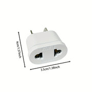 Adaptador de corriente de viaje blanco con enchufe de 8 pines para EE. UU. y UE, cobre puro, estándar australiano/nz