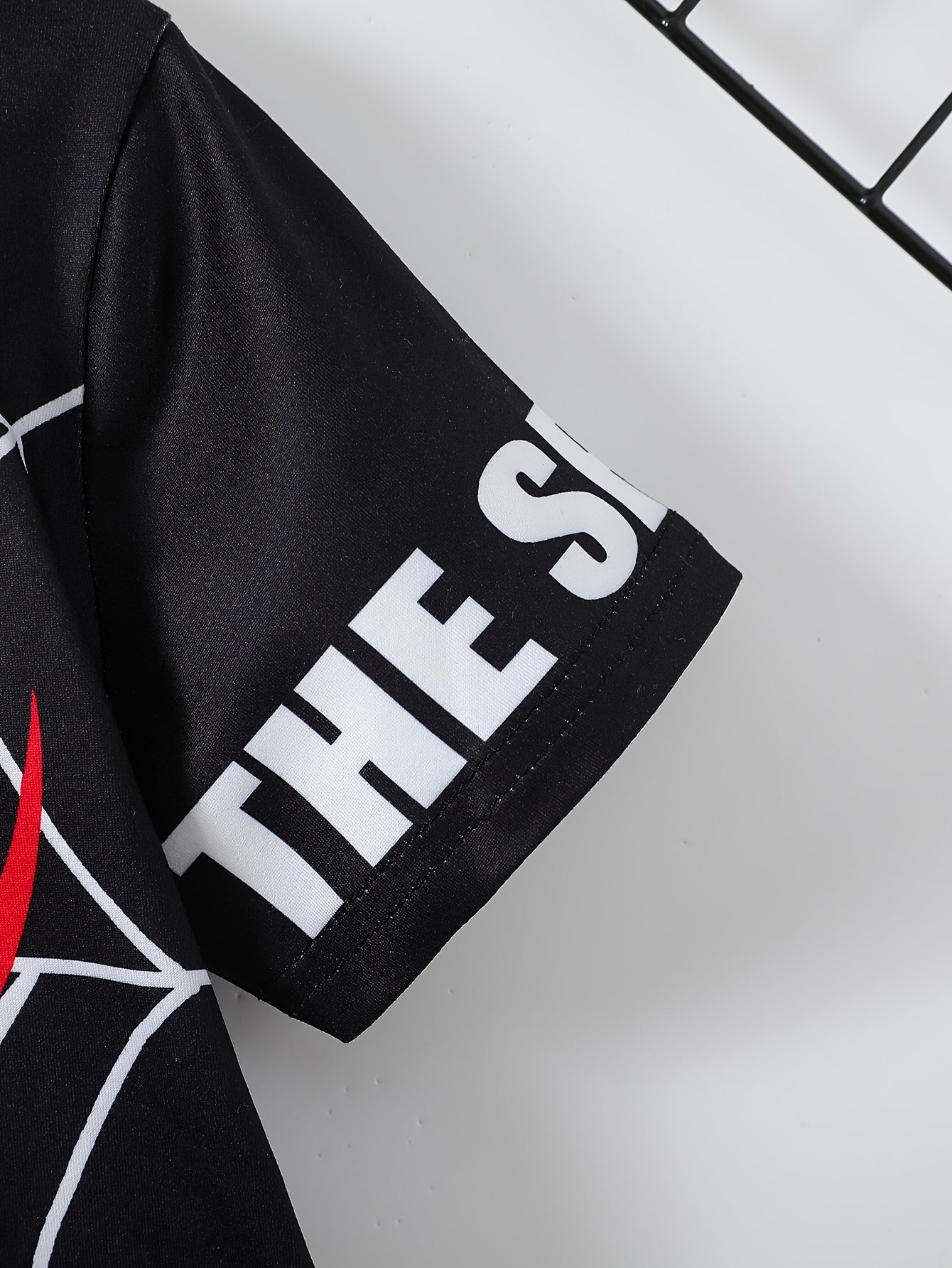 Kids Boys Spider Graphic Print T-Shirt and Shorts Set for Summer Comfort