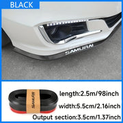 Universal karbon tolasi ko‘rinishidagi rezina yon panjara chet himoyachisi old lip chiziq