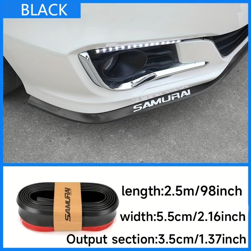 Universal karbon tolasi ko‘rinishidagi rezina yon panjara chet himoyachisi old lip chiziq