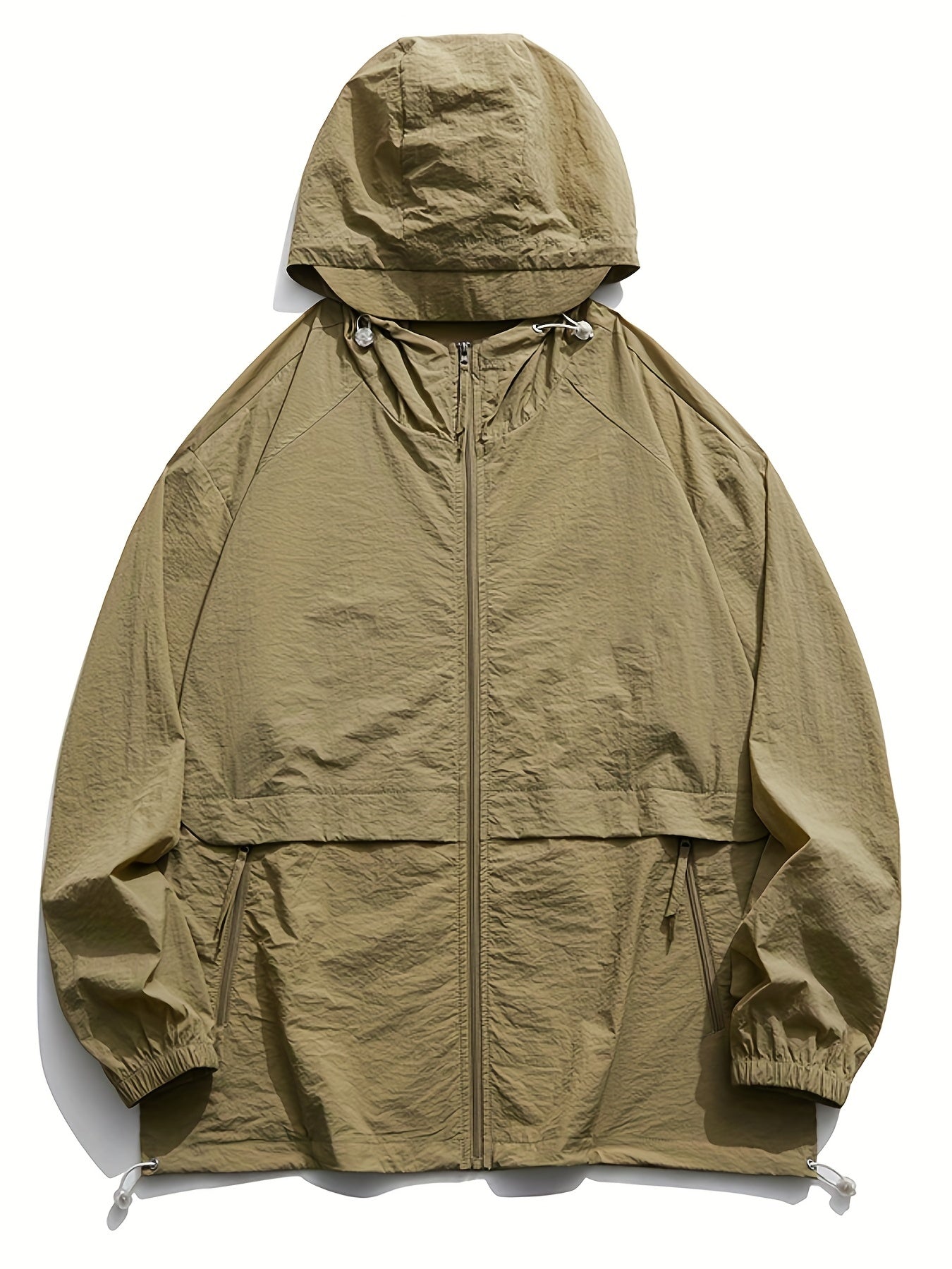Men's Lightweight Breathable Hooded Outdoor Jacket for Sun Protection and Quick Drying