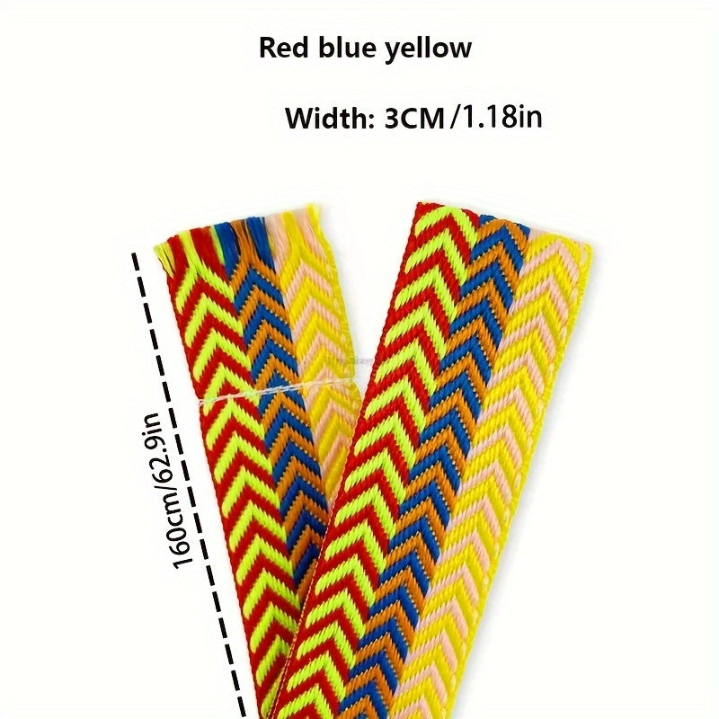 Unisex Flat Shoelaces for Sneakers Multicolor Zigzag Durable 120-160cm