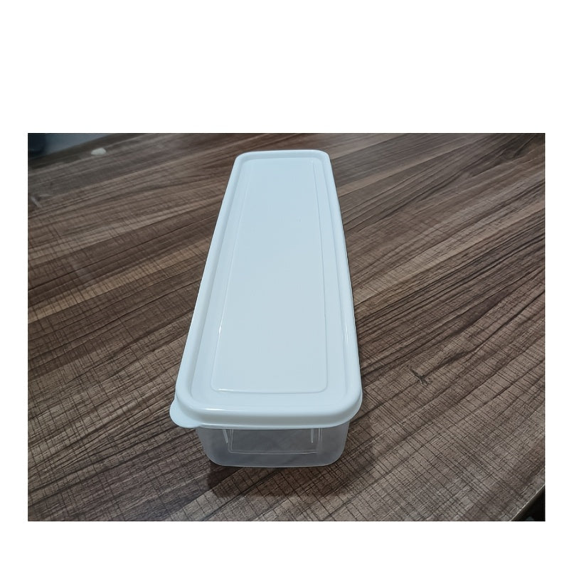 Rectangular Noodle Storage Box with Lid Reusable Plastic Container for Refrigerator Organization