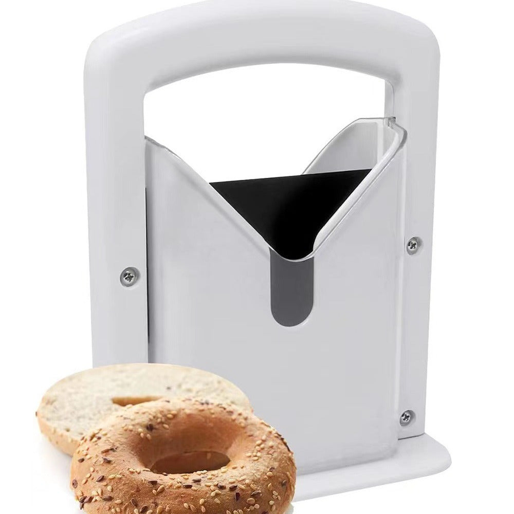 Cortador de bagels de plástico sin electricidad, diseño para rebanadas perfectas de bagels, regalo de Pascua