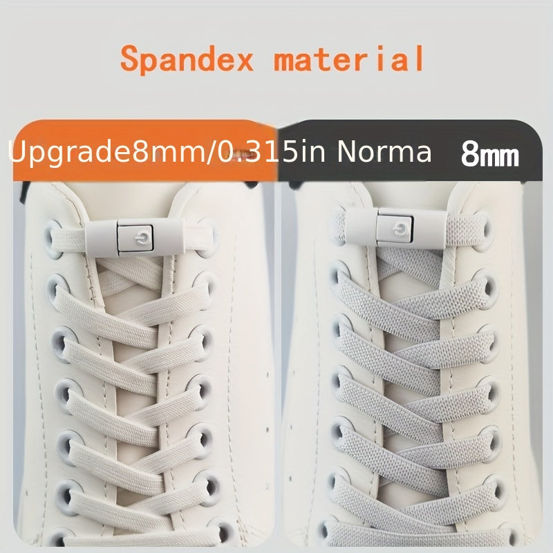 Uniseks elastik poyabzal lentalari 8mm Spandex bilan metall tokchalar bilan yengil