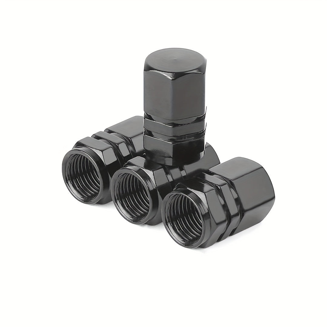 4 dona alyuminiy g'ildirak ventili bo'lagi qopqog'i Universal olti burchakli gaskets avtomobil, SUV, velosiped, mototsikl uchun