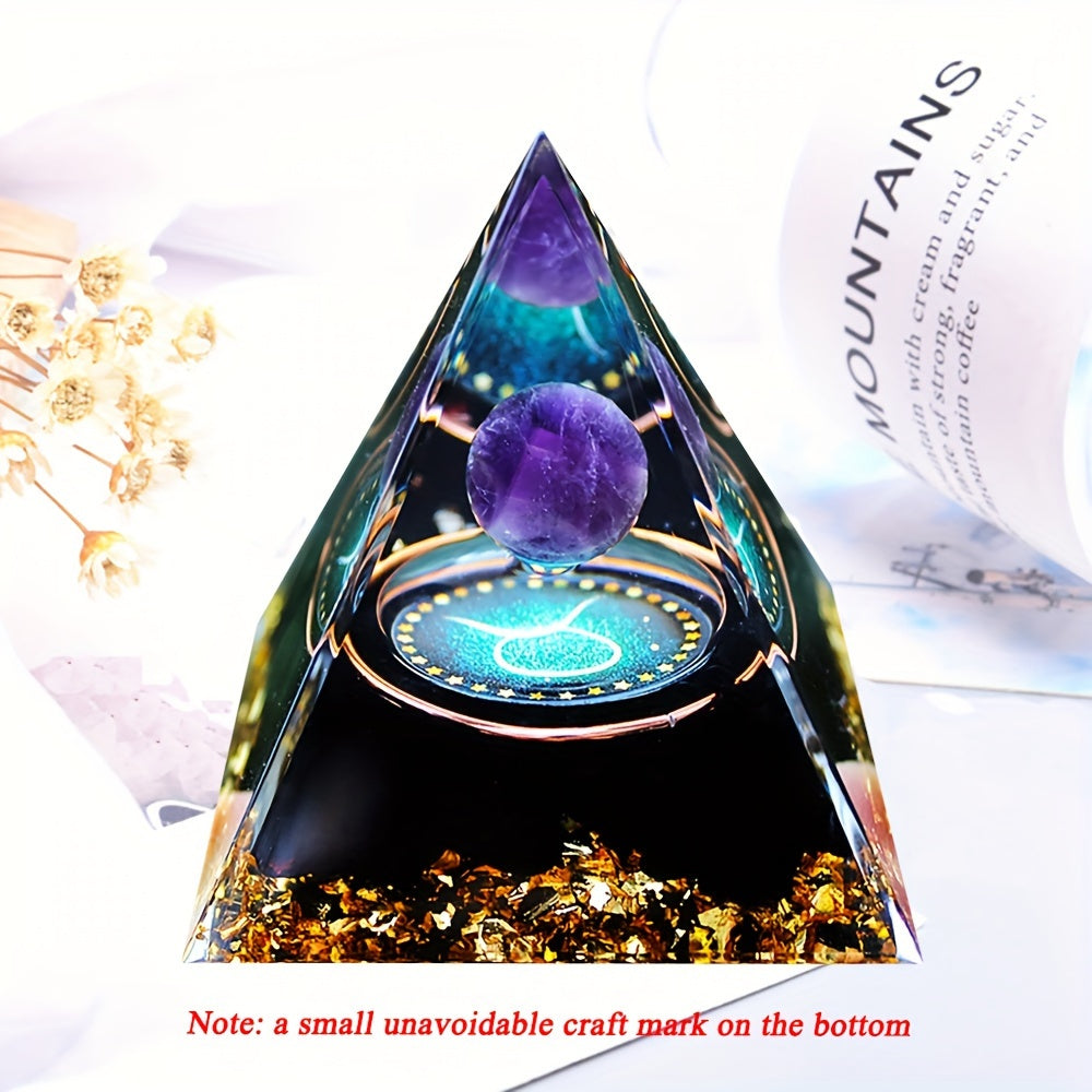 Ручная работа. Пирамида энергии оргон с двенадцатью созвездиями для позитивных вибраций