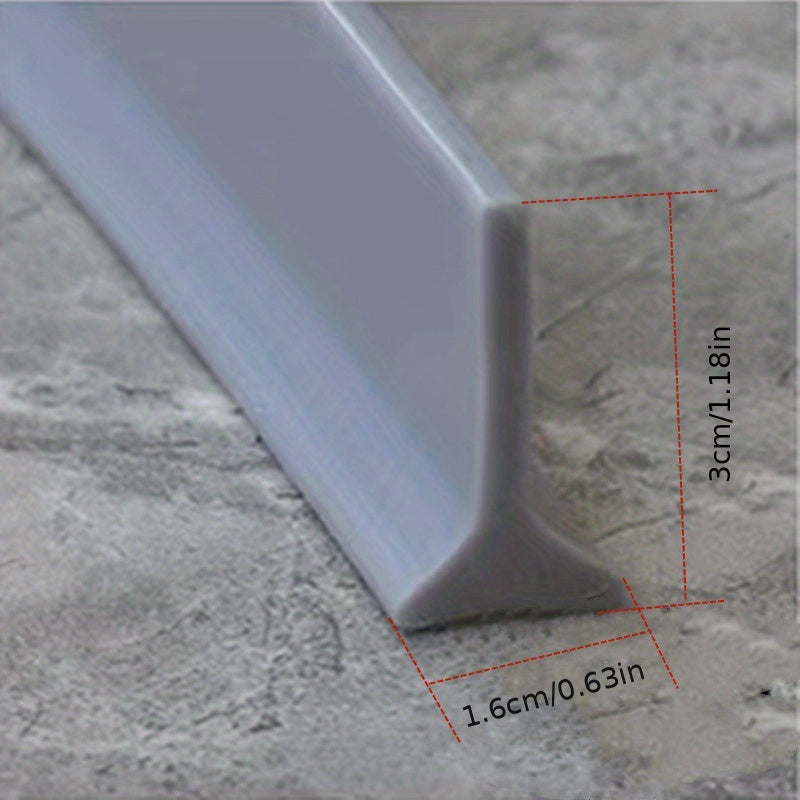 Bathroom Shower Barrier Non-Slip Waterproof Floor Protector Self-Adhesive White Gray Black
