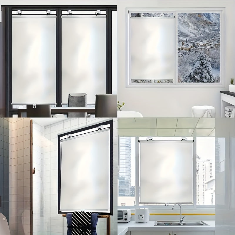 Black PVC Twill Roller Blinds for Windows and Balconies Heat Insulation Non-Perforated