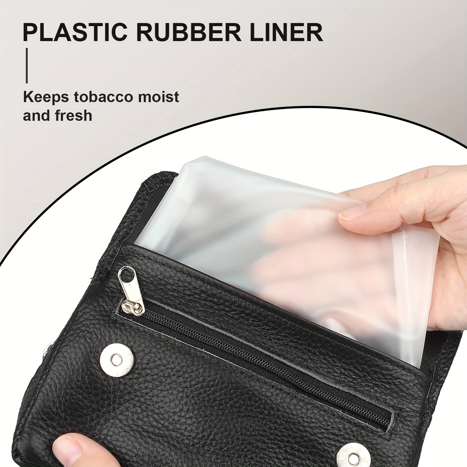 Leather Pipe Pouch Case with Zipper Organizer for 2 Tobacco Pipes