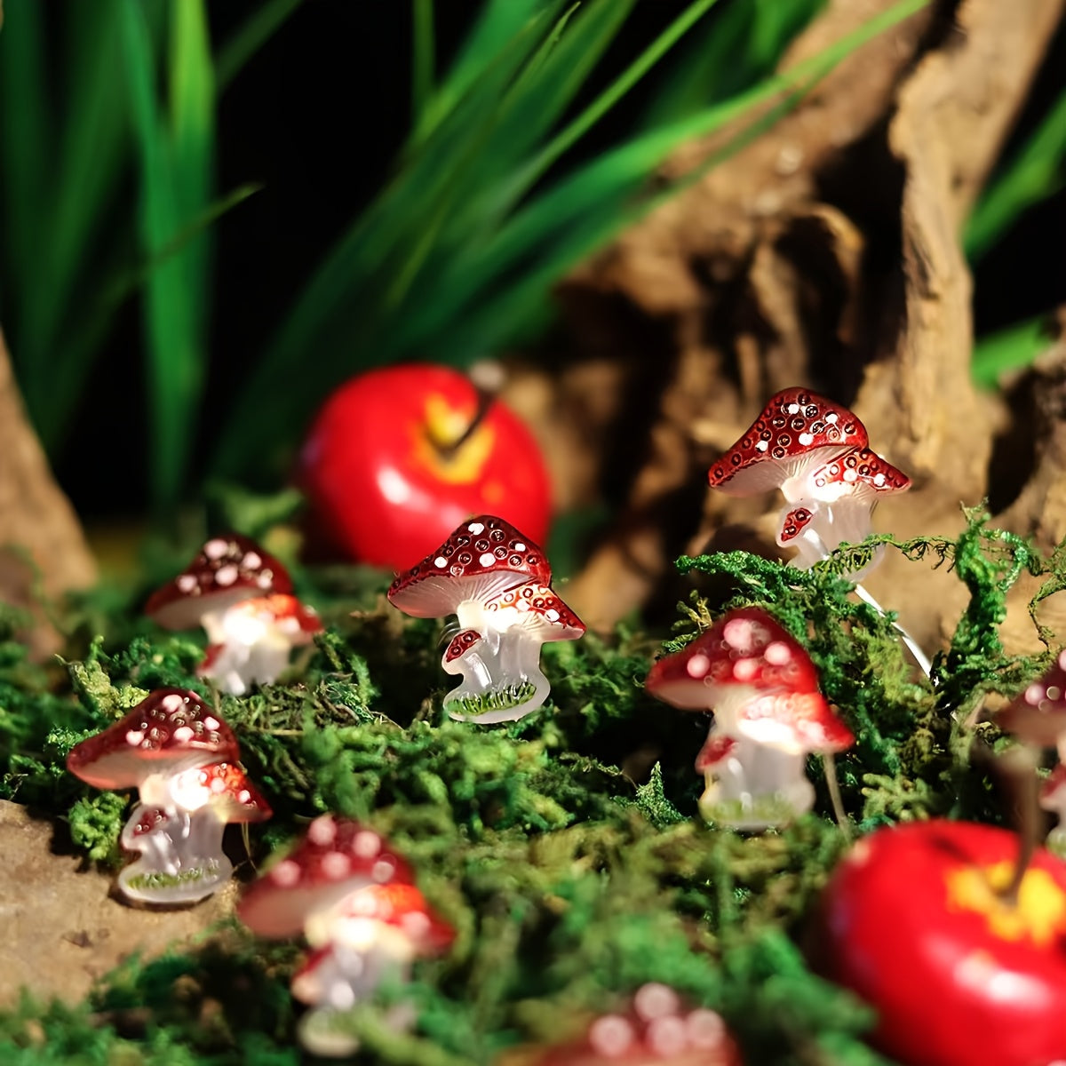 Battery-Powered Mushroom Copper Wire Light for Easter Holiday Decorations in Restaurants