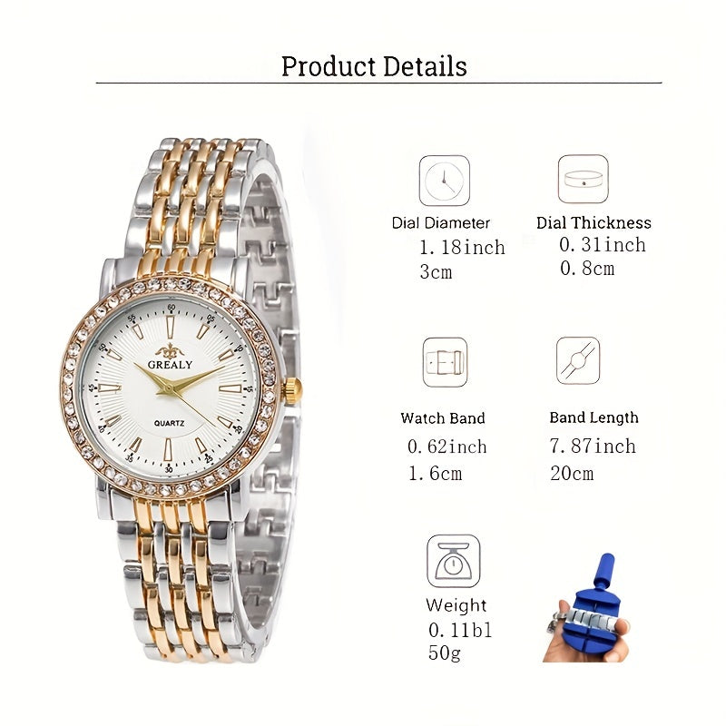 Casual Women's Watch with Leather Strap and Analog Display