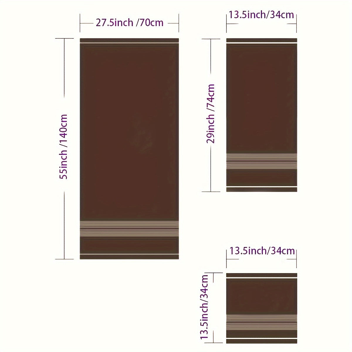 Set of 6 Absorbent Cotton Bath Towels for Spa Hotel Bathroom Use