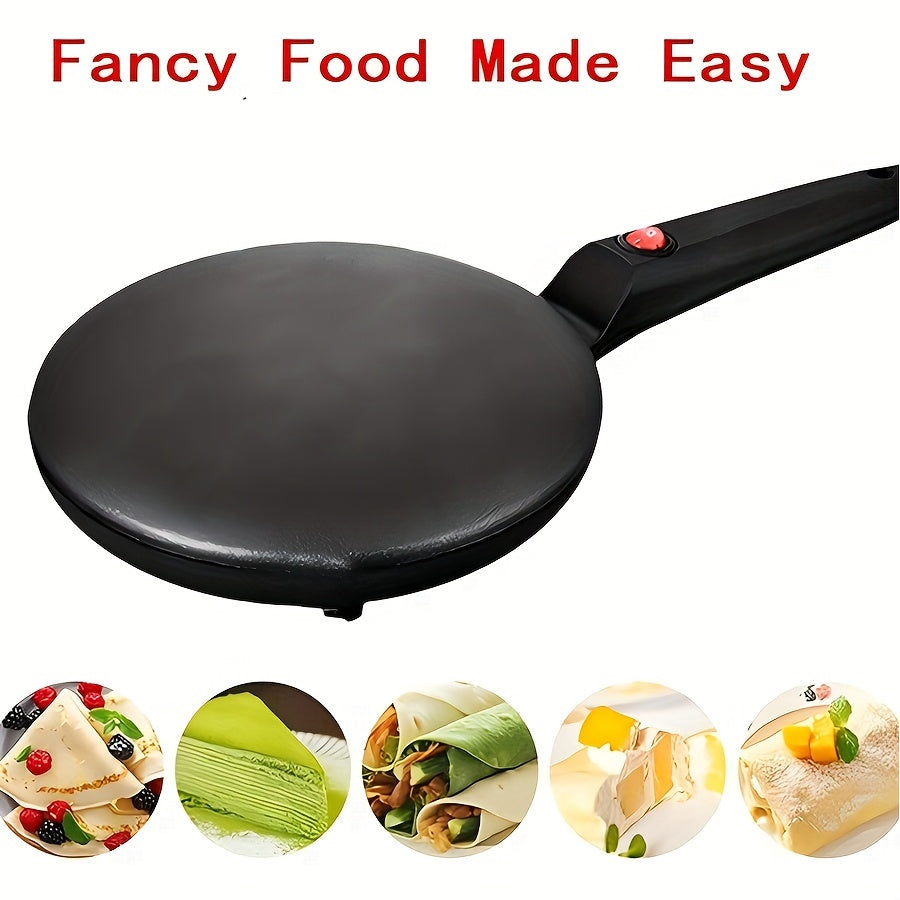 Электрическая панкейк-машина с антипригарной круглой алюминиевой сковородой, односторонним нагревом, 220 В