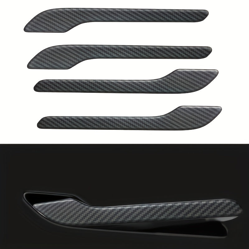 Car Door Handle Protection Film Carbon Fiber for Tesla Model 3 Y Scratch Resistant 4pcs