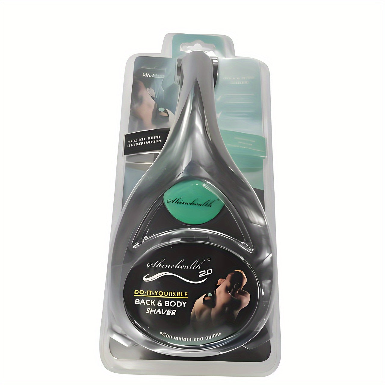 Set de maquinilla y hojas para espalda de hombre con mango ergonómico para afeitado en seco y húmedo