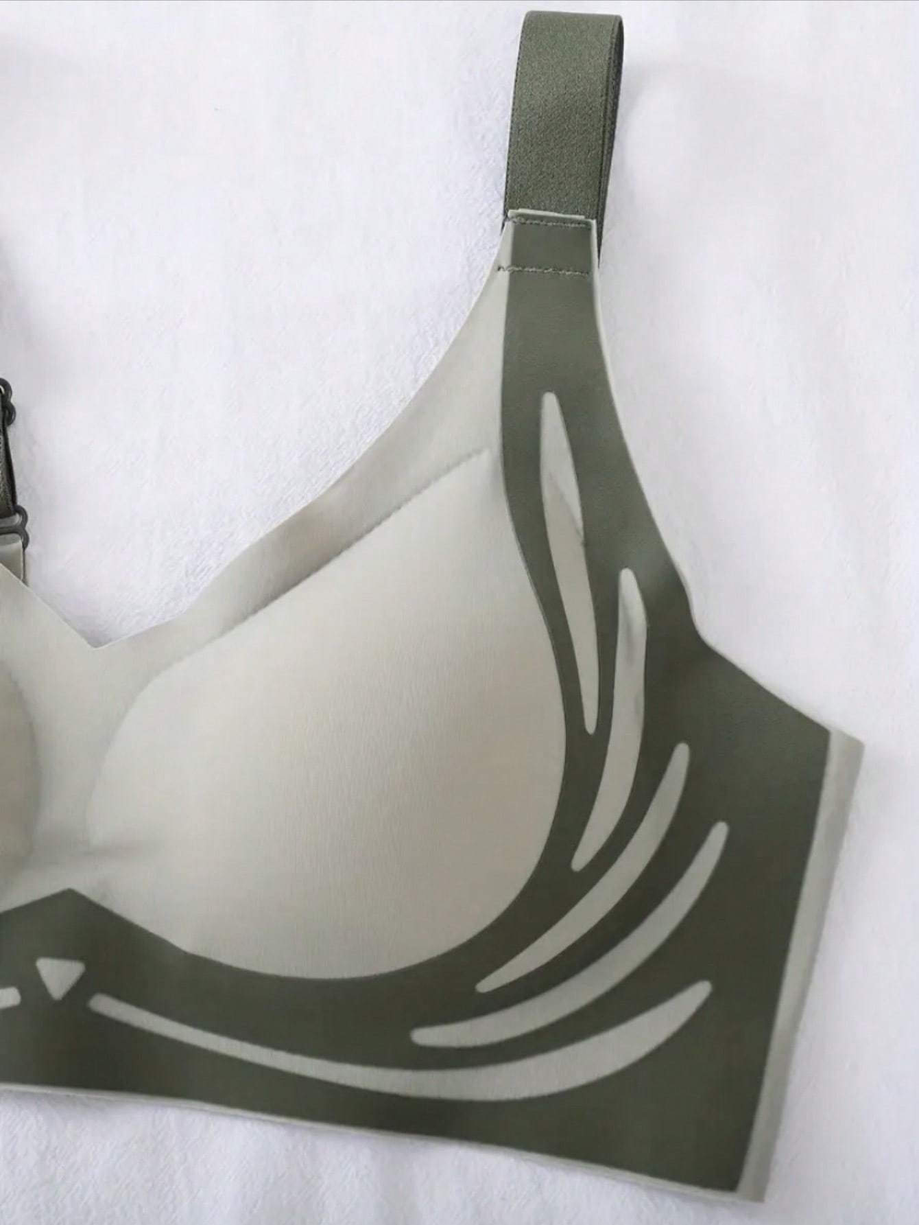 Women's Seamless Wireless Light Support V-Neck Bras 3-Pack Soft Padded Nylon